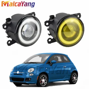 

2x NEW Angel Eyes Car styling front bumper LED fog Lights with len For fiat 500 sport 2014 For Fiat Punto EVO 2010 2011 2012