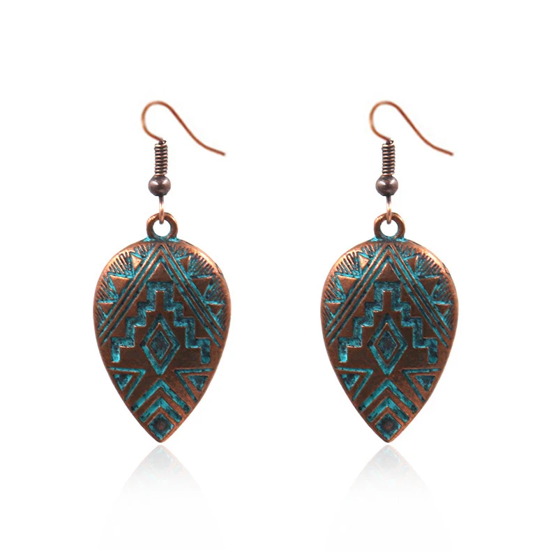

FSUNION 2020 New Boho Ethinic Dangle Drop Earrings Hanging for Women Vintage Bohemian Style Jewelry Accessories Fashon Bijoux