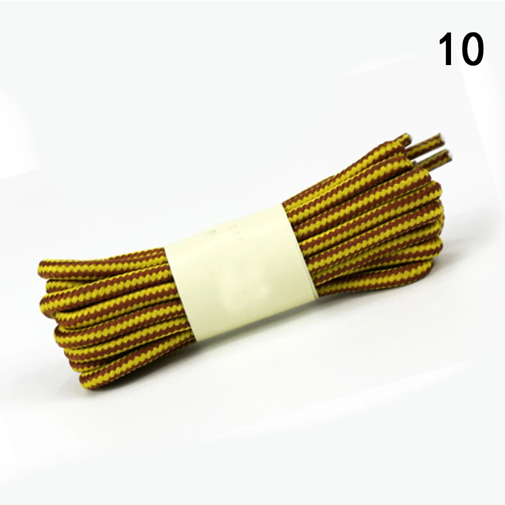 10 1 pair Double Color Striped Round Shoelaces For Unisex Boots Sport Shoes Sneakers High Quality Casual Shoes Shoelaces 120/150 cm - Цвет: 10