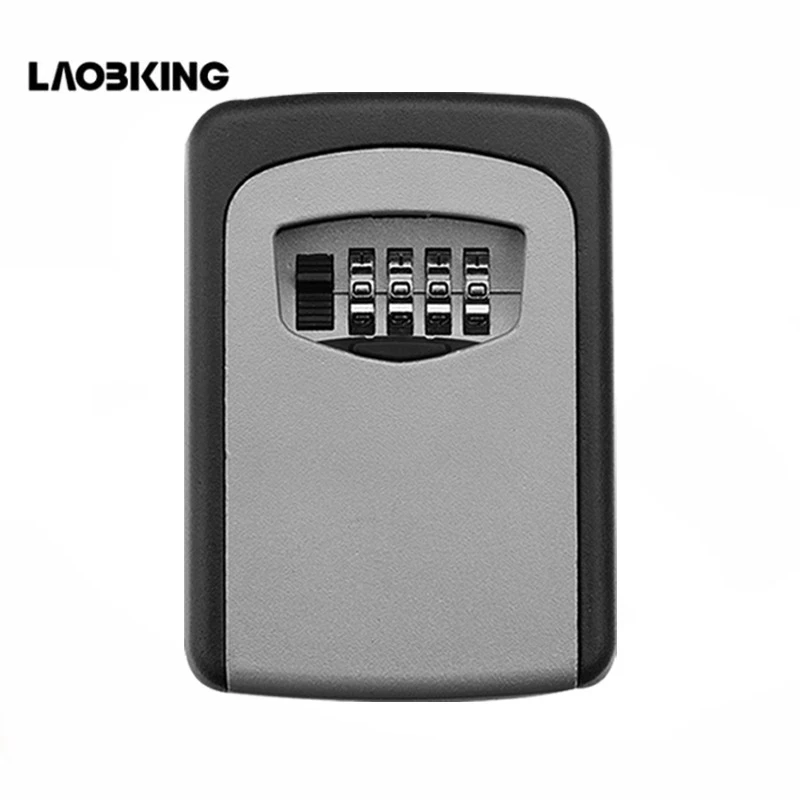

MOOL Key Lock Box Wall Mounted Aluminum alloy Key Safe Box Weatherproof 4 Digit Combination Key Storage Lock Box Indoor Outdoo