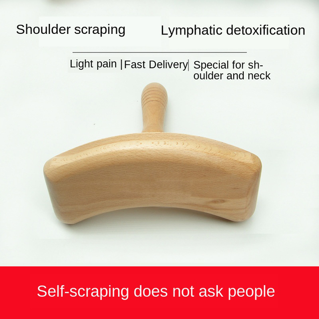 Wood Gua Sha Stick Soft Scraping Rod Manual Massager for Back Neck Face Massage Portable Body Care Meridian Relief Pain Spa