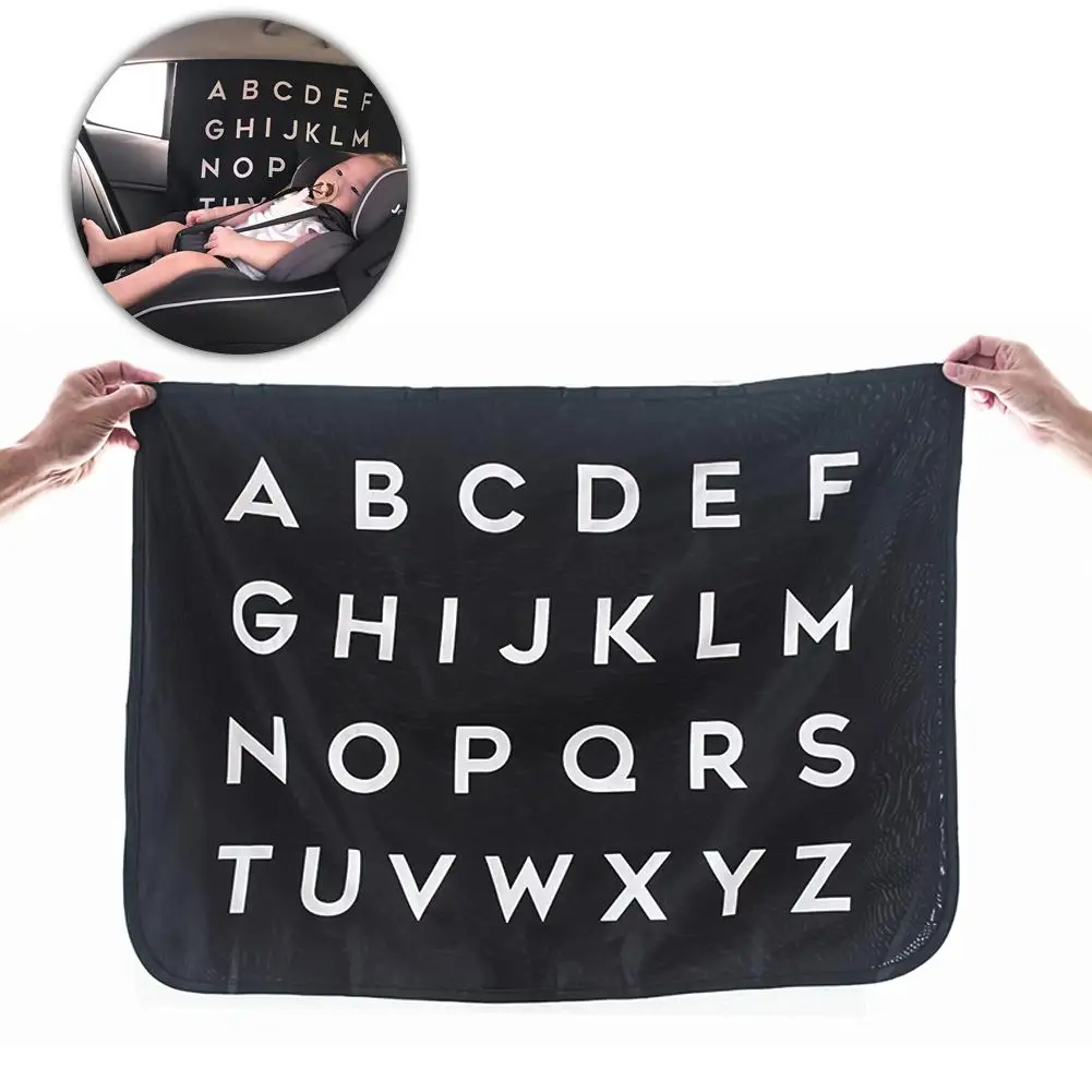 INS style, автомобильная шторка, зонт от солнца, 26 букв, стильная многофункциональная детская Автомобильная комната, весы из магнита, солнцезащитный козырек, универсальный Реверсивный