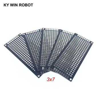 

5pcs 3x7cm 30x70 mm Black Double Side Prototype PCB Universal Printed Circuit Board Protoboard For Arduino