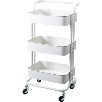 

Portable Cart Trolley Can Move Mobile Baby Products To Receive Artifact Kitchen Iron Storage Rack Pulley.