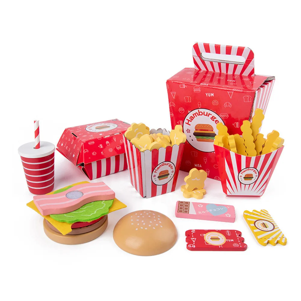 Toys Pretend Play Toys & Games Play food burger & fries hand crocheted