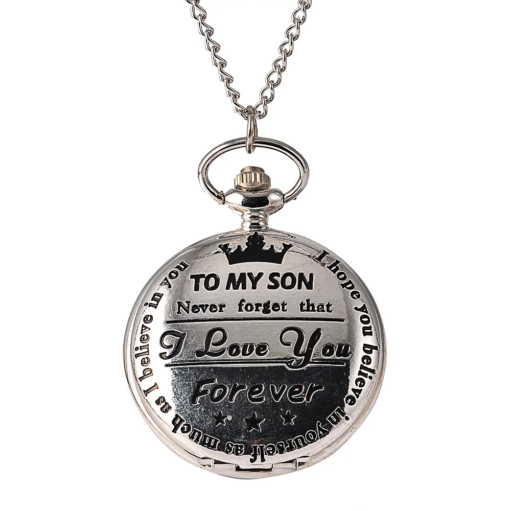 Popular】lettering To My Son FOREVER letter pocket watch retro