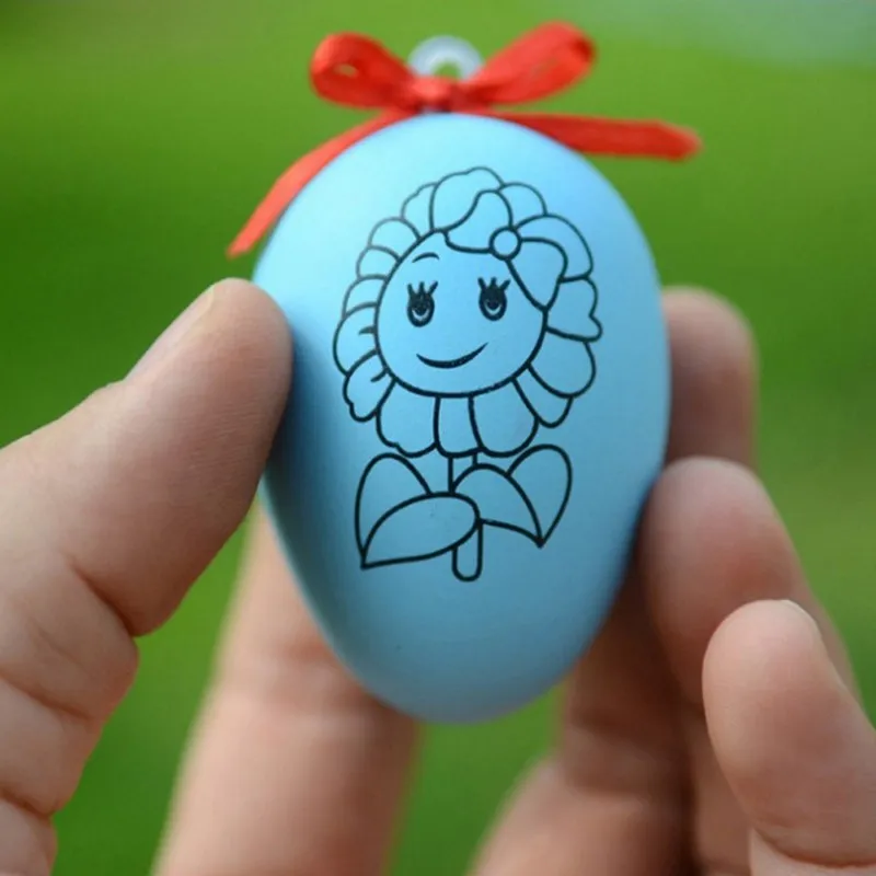 Пасха DIY ручная роспись цвет ing Egg ручная работа мультфильм окрашенная вручную окрашенная яичная скорлупа игрушка шаблон и цвет случайный