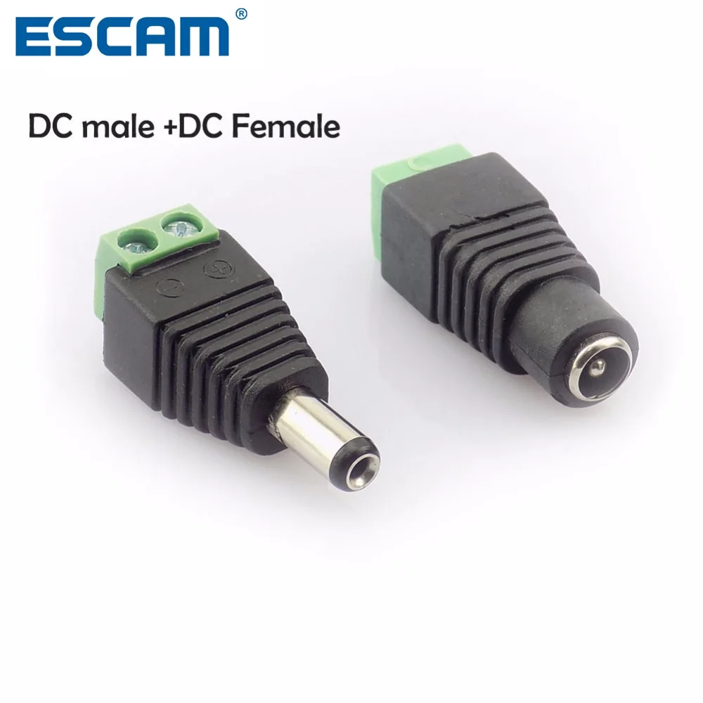 Power Connector to Male Female BNC DC 2.1 x 5.5mm Adapter Balun Jack CCTV Lot