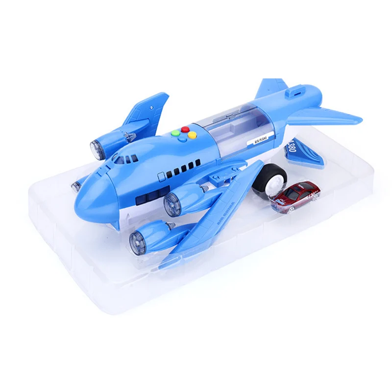 Музыкальная история симулятор трек инерционный светильник ABS детская игрушка самолет моделирование пассажирский самолет игрушка синий белый подарки для мальчиков