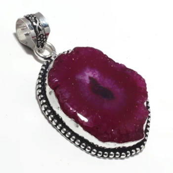 

Solar Quarts Pendant Silver Overlay over Copper , 56 mm, P6855