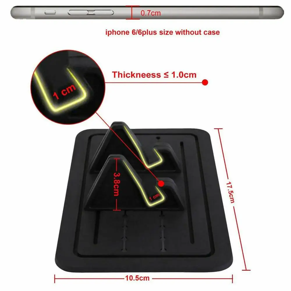  Universal Auto Nicht-Slip Matte Klebrige Silikon Pad Auto Dashboard Halterung Halter für Smart Hand