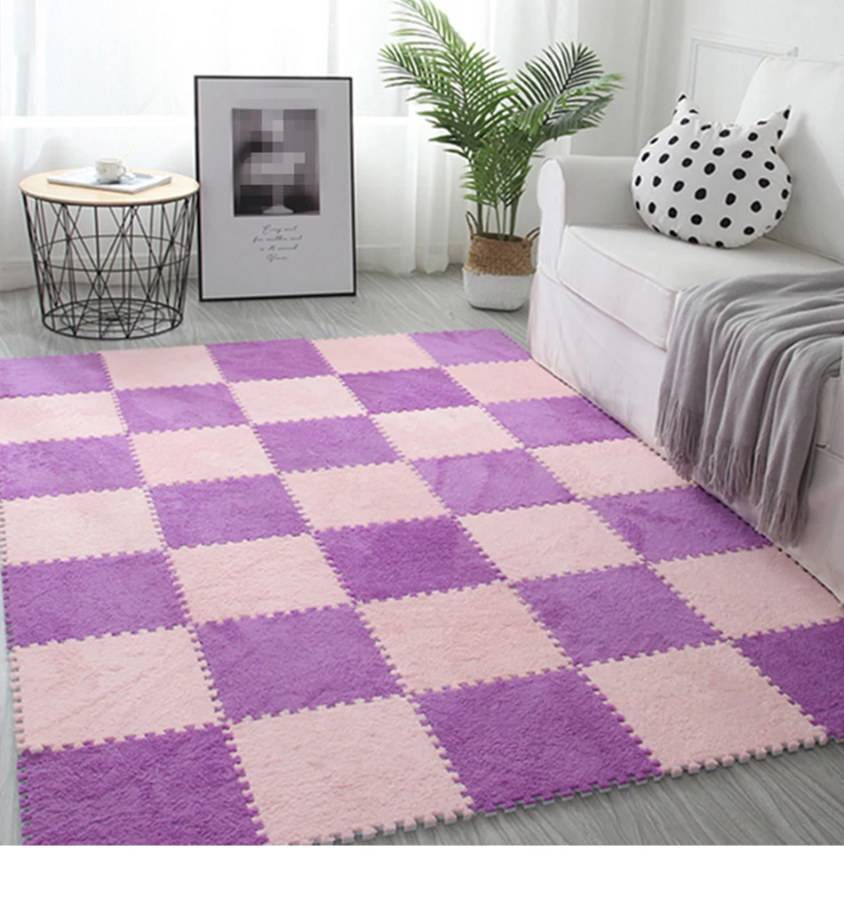 

10Pcs/Lot Kids Carpet Plush Baby Play Mat For Children EVA Foam Developing Mat Puzzle Kids Soft Floor Rug Game Crawling Playmat