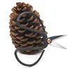 Full Carbon Steel Household Bonsai Scissors 148mm Traditional Vintage Black Coated Trimming Scissor Copper Rivet 5