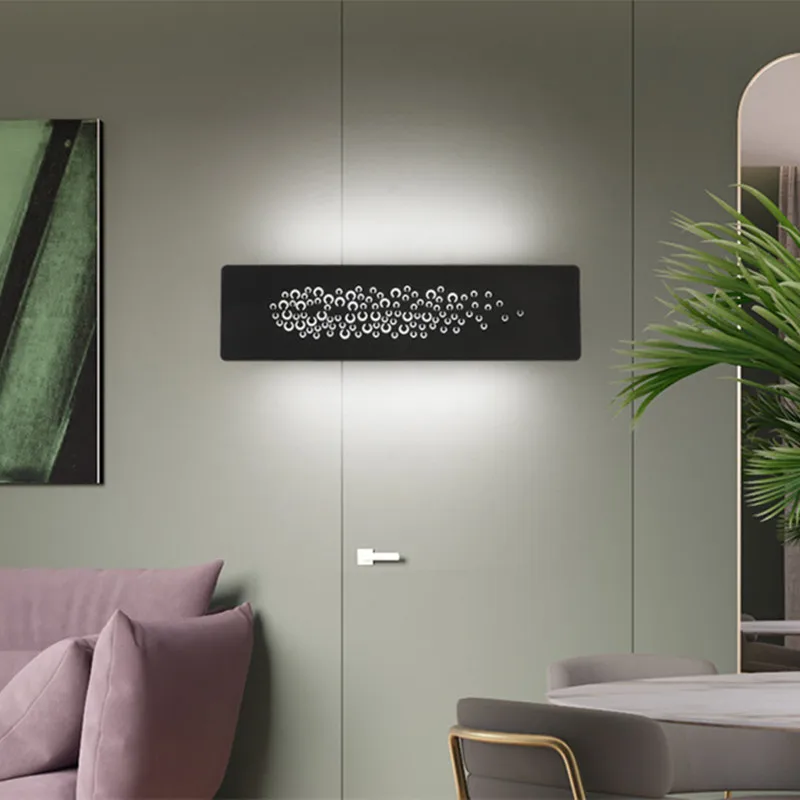 New personality rectangular led wall lamp simple creative decorative aisle wall lamp Nordic bedroom bedside lamp