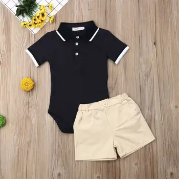 

6M-3T Infant Newborn Kid Baby Boy Romper T-shirt Tops + Pants Gentleman Outfit Set Clothes
