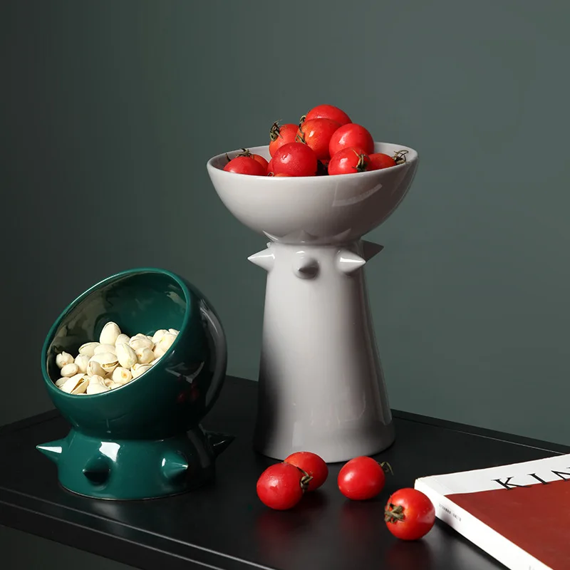 

Nordic Ins Creative Ceramic Fruit Plate Household Living Room Tea Table Snacks Table Top Decoration Storage Accessories Crafts