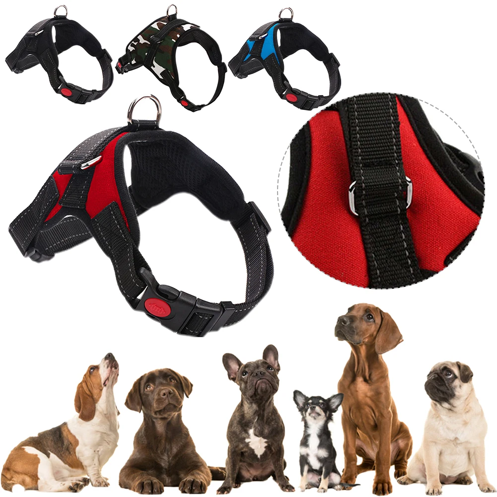 

Adjustable No Pull Dog Harness Vest For Big Dog Harness Large Dog Leash Pet Supplies Vest Pet Collar Chest Strap Accessories