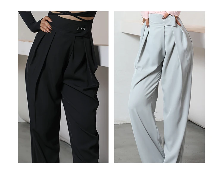 mens dance wear Couple Dance Pants Standard Latin Dance Clothes For Women Men Practice High Waist Ballroom Dance Competition Trousers DNV14154 men's tango outfit