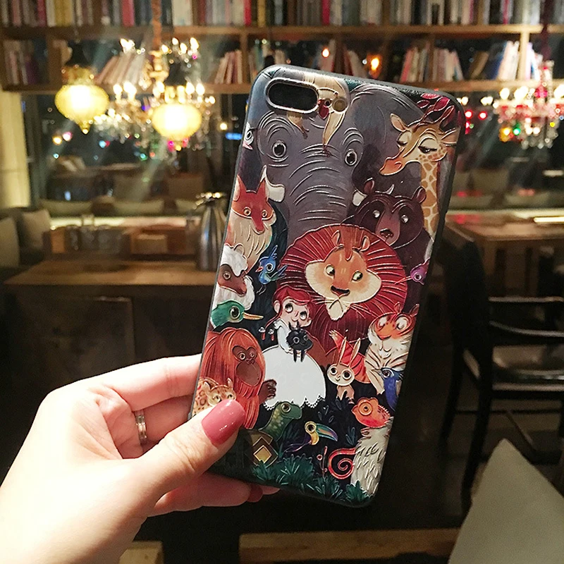 

Soft TPU 3D Emboss Phone Case for iPhone X XS XR 11 Pro Max Comfit Matte Back Cover for iPhone 6s 7 8 Plus Capa Ladies Coque
