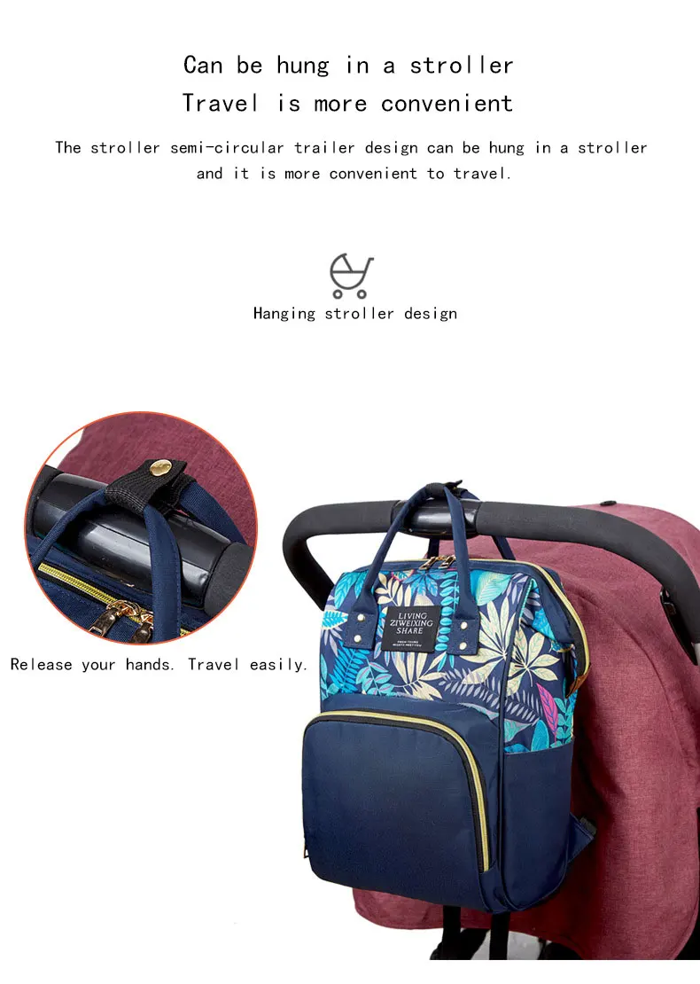 Модная сумка для подгузников для мам, большая емкость, водонепроницаемая сумка для подгузников, рюкзак для путешествий, сумка для коляски, женская сумка для ухода за ребенком, сумка для кормления