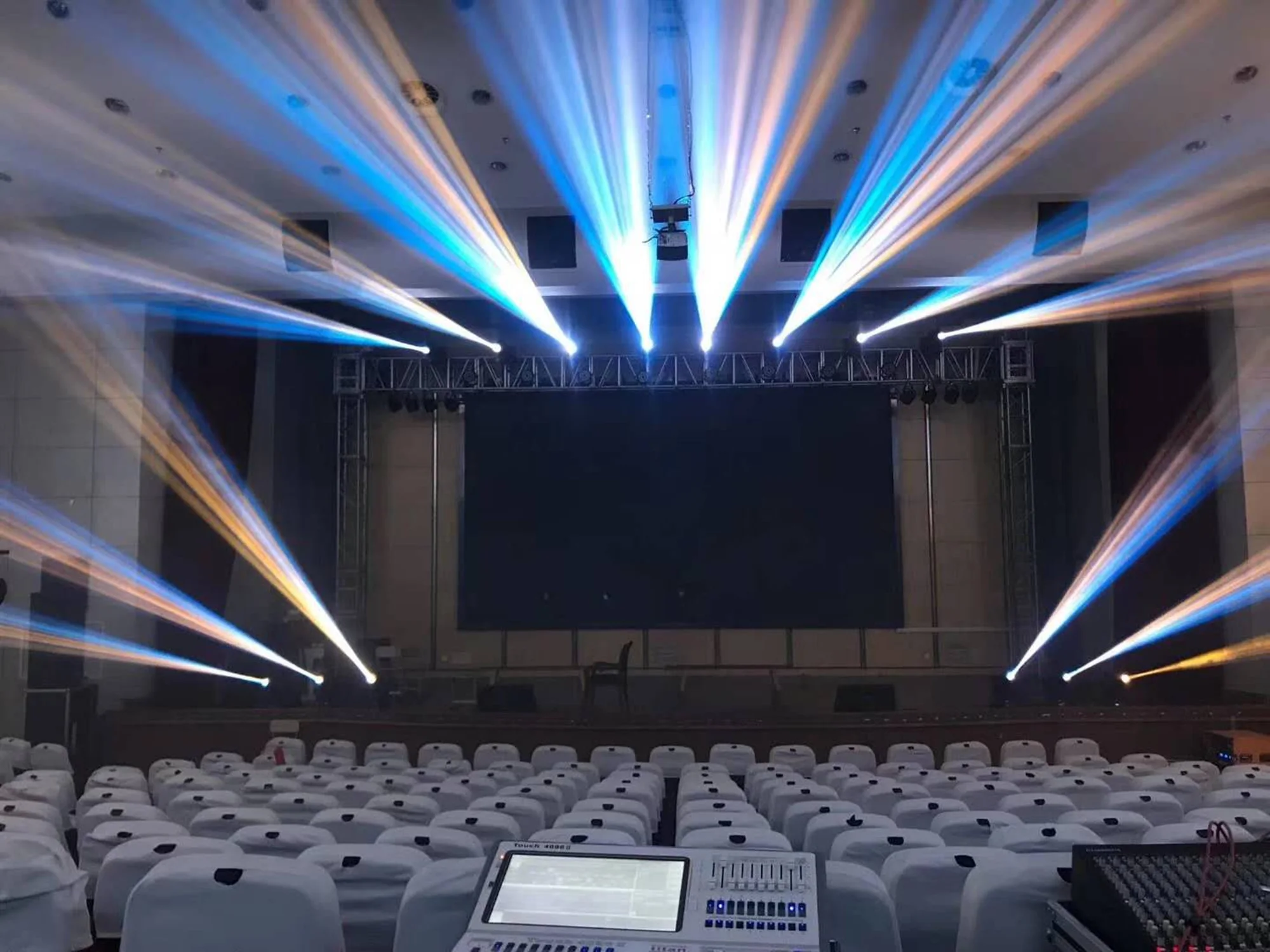 F& GHaz de 260 10R etapa DJ Дискотека luz DMX512 управление каналом de gobo cabeza luz 14 цветов con efecto de arco iris