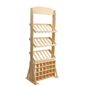 

Classic Continental Rosewood Connoisseurs Large Wine Rack Display Storage Stand Perfect for Bar Wine Cellar Basement Pantry