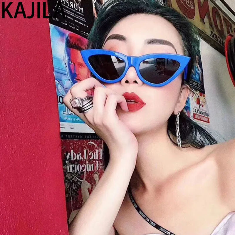 

Cat Eye Sunglasses Women Yellow Luxury Brand Designer Small Triangle Trending Vintage Sun Glasses For Woman UV400 Wholesale40019