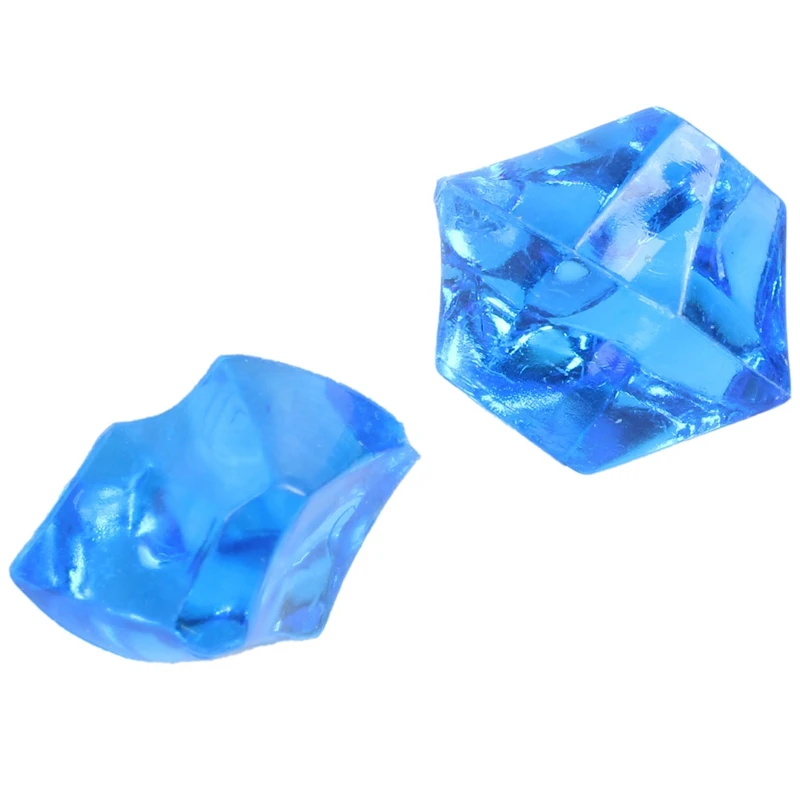 150 шт синий пластик Нерегулярные кристалл камень аквариум орнамент