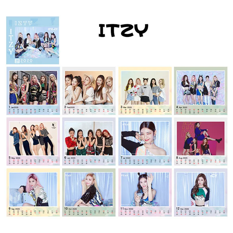 Kpop Super M Twice TXT производство 101x1 бродячие дети ITZY EXO календарь Настольный Декор jpepping KAI MARK BAEKHYUN KIM YOHAN FH33
