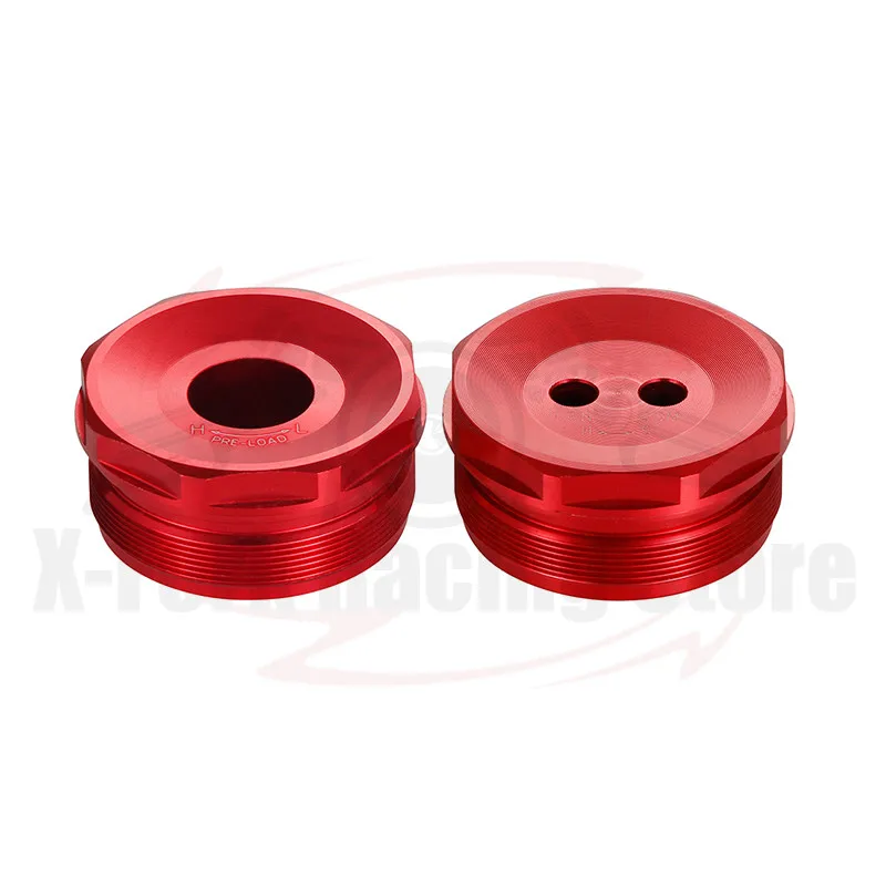 

Fork Caps For Kawasaki ZX6R 2013-2018 2014 2015 2016 2017 Hexagonal Adjustable Bolts Screws Red