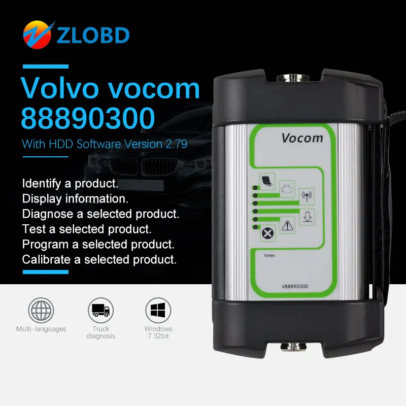 Сверхмощный Для Volvo vocom 88890300 диагностика грузовика для UD/Mack/ForVolvo интерфейс Vocom