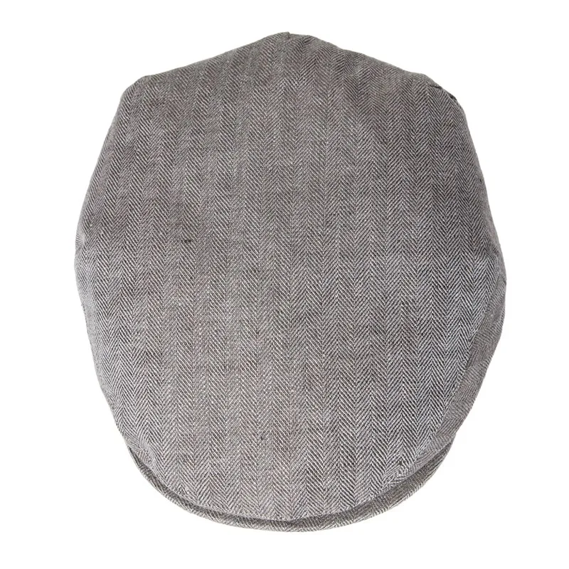 BOTVELA Men Cap Herringbone Linen Newsboy Caps High Quality Flat Caps Driver Ivy Hat Bakerboy Hats Cool Boina for Male - Image 5