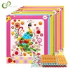 8Pcs/5pcs Kids DIY Button Stickers Drawing Toys Handmade School Art Class Painting Drawing Craft Toys Children Early Educational 1
