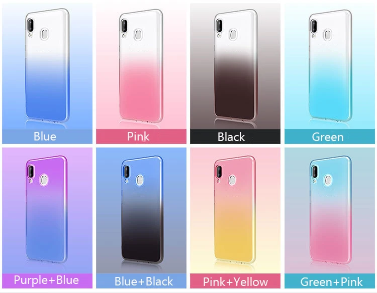 10 шт. Градиент красочный мягкий чехол из tpu для samsung A9S A8S A6S A70 A60 A50 A40 A30 A10 M30 M20 M10 ультратонкая Защитная крышка