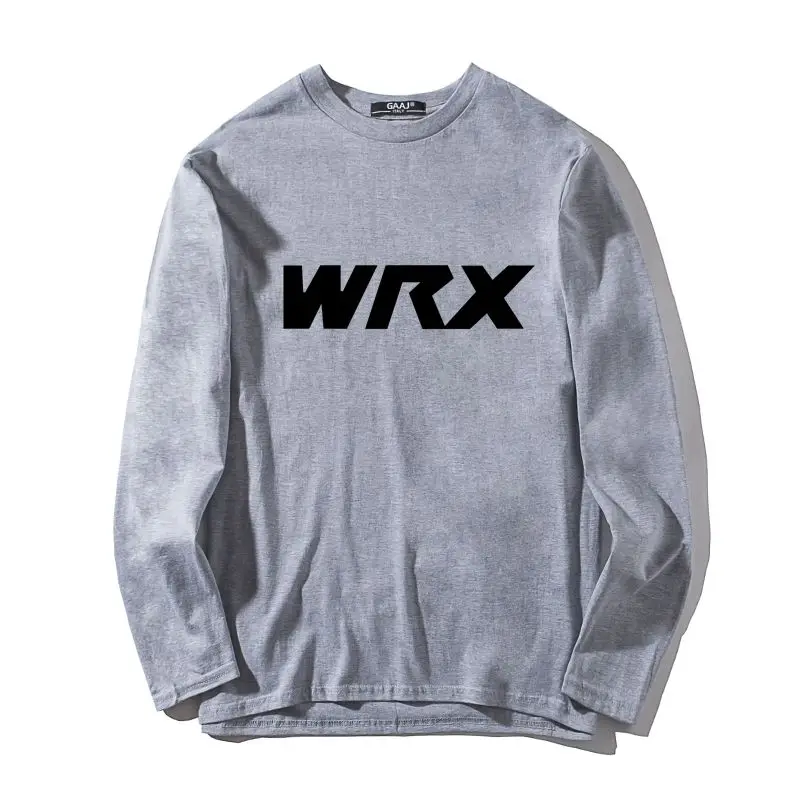 Мужская футболка, 100 хлопок, WRX, Спортивная, седан, автомобиль, футболка, хип-хоп, мужская и женская, унисекс, с длинным рукавом, повседневная, хлопковая, летняя, 7H7N8 - Цвет: Grey