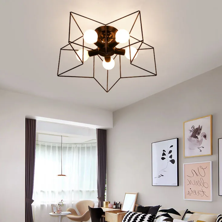 

Modern Minimalist Creative Five-pointed Star CHILDREN'S Room Lighting Master Bedroom Lamp LED Ceiling Lamp Study Lamp Restaurant