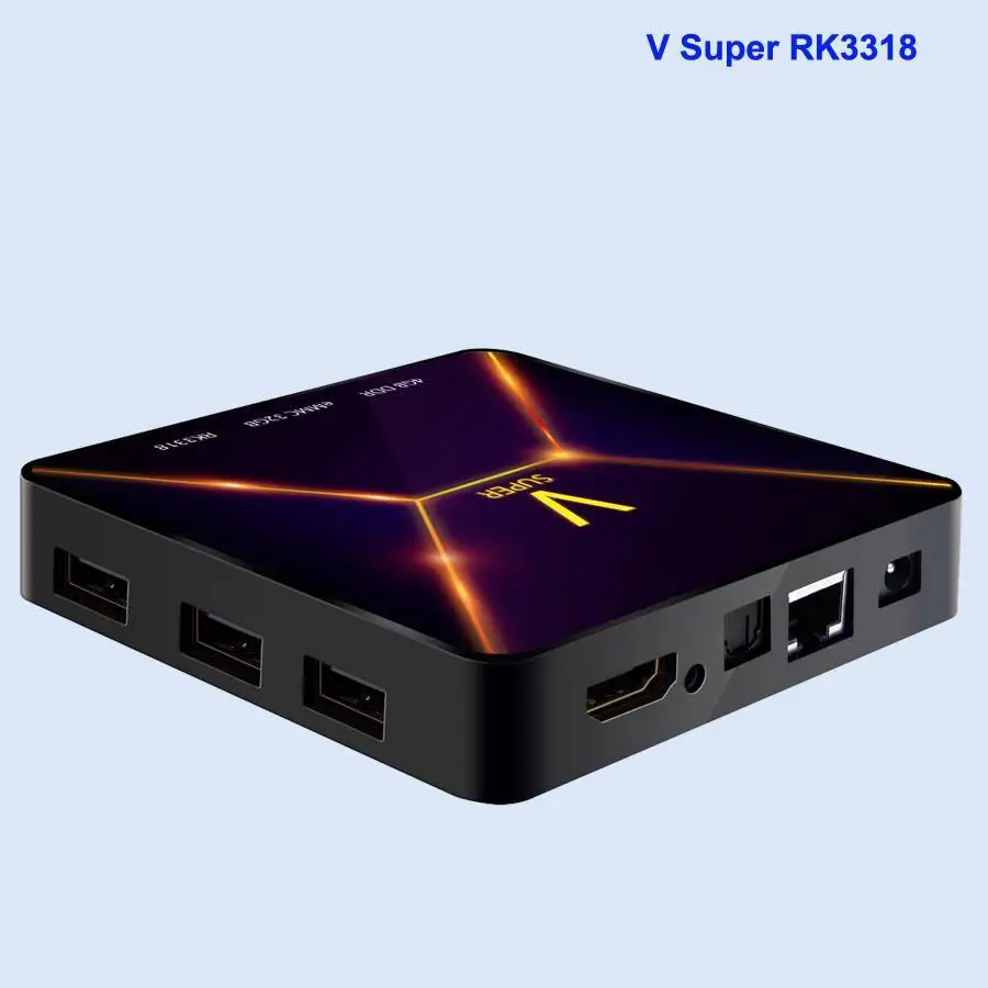 Android 9,0 ТВ приставка RK3318 ОЗУ 4 Гб+ 32 ГБ Смарт Интернет приставка 2,4G wifi Bluetooth медиаплеер