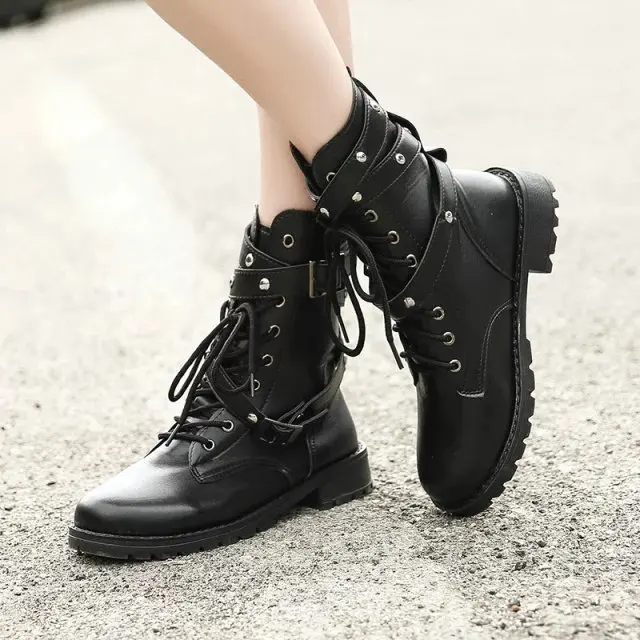 ladies short motorcycle boots