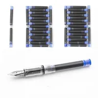 High Quality 10pcs Black Universal Fountain Pen Ink Cartridges Pen Refill Color 2.6mm  Stationery Office School Supplies 2
