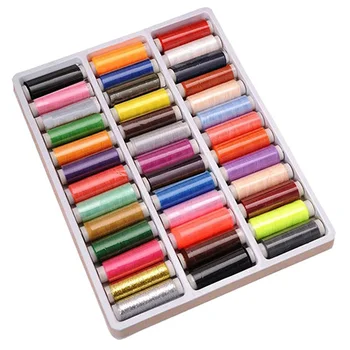 39Pcs/Pack Mixed Color Pure Polyester Sewing Thread Spool For Hand and Machine Thread to Sew GYH 1