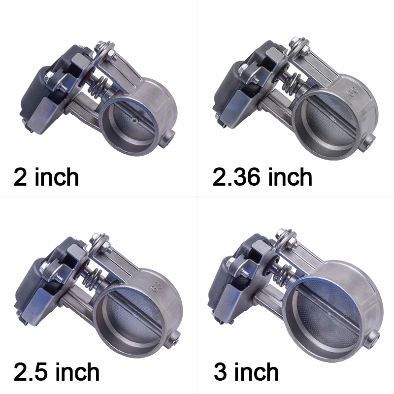 Exhaust Control Valve Dual Set With Remote Cutout Control For 2"/2.36"/2.5"/2.75"/3" Pipe 2pcs