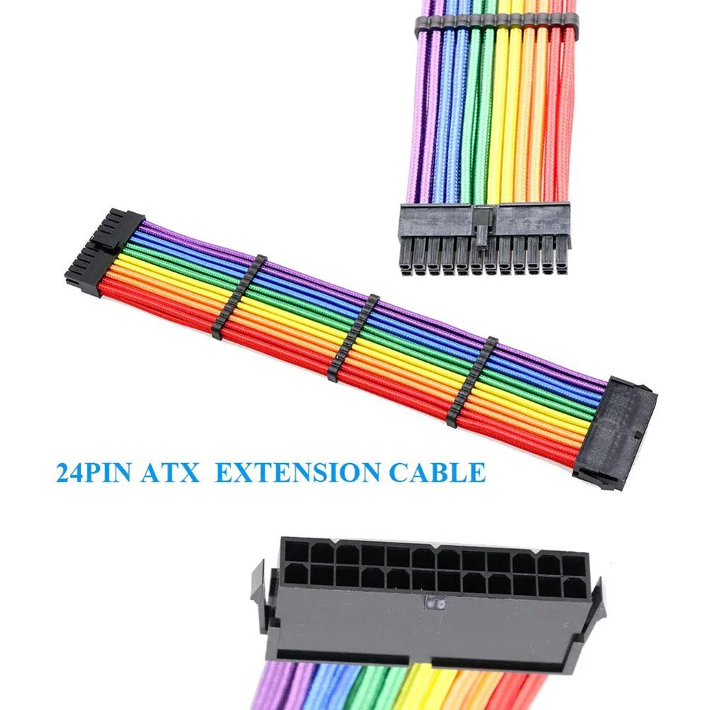 Комплект удлинительных кабелей 18AWG ATX/PCI E ATX 24Pin/EPS 4 + 4Pin/PCI 8Pin/PCI 6Pin с женским и