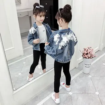 

Girls Denim Jacket 2020 Autumn New Children's Spring and Autumn Style Tops Girls Short Fashion Coat Toddler Girls Jacket 2 Years