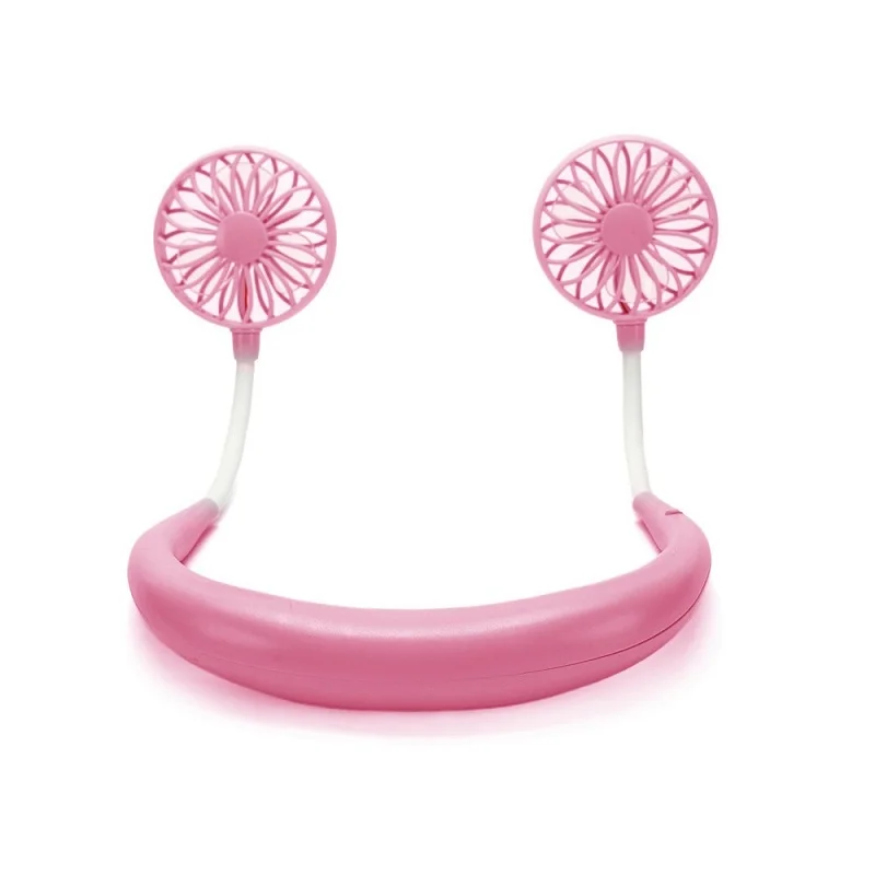 

Portable Handheld Mini Fan Neckband Fan With USB Rechargeable Neck Fan Wind Head 3 Speed Adjustable Handheld Fan