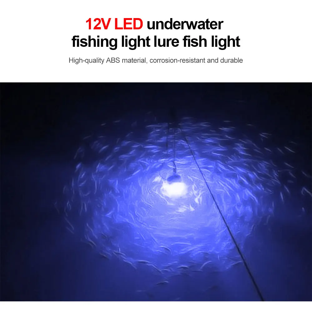12V 100W LED Underwater Fishing Light Green Lure Fish Finder Lamp 108  2835SMD Beads Waterproof Ip68 Attracts Prawns Squid Krill
