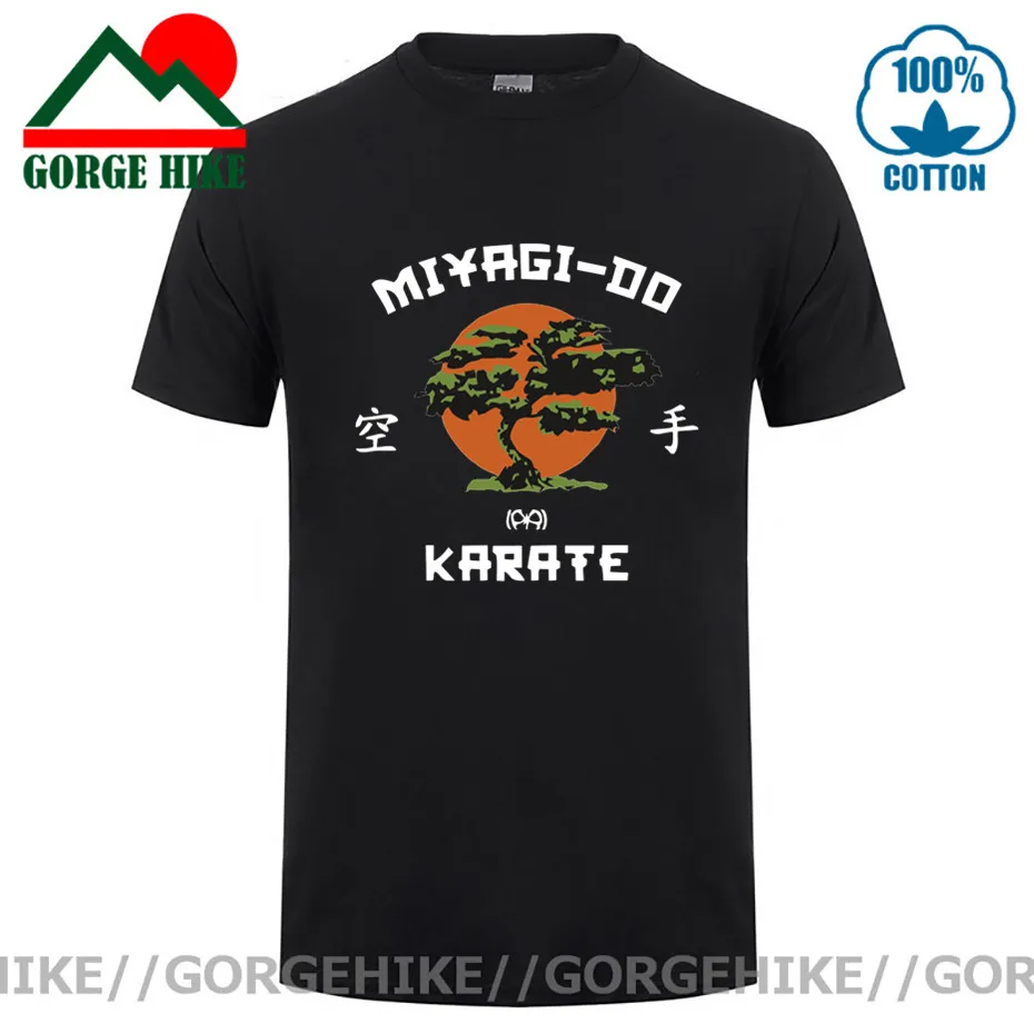 Новые ретро футболки с рукавом кобры Кай Мужская футболка кунг фу Мияги до бонсай