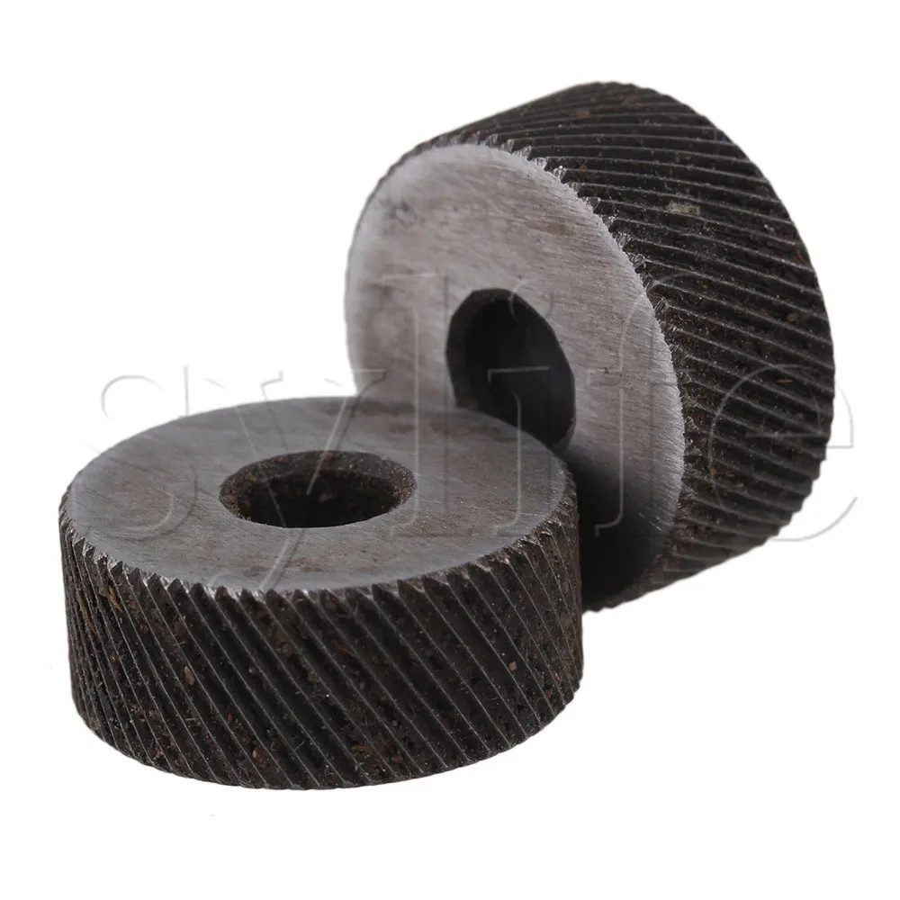 0.8mm Pitch Diagonal Coarse 19mm OD Knurling Wheel Roller Tool Steel 2PCS knurling tool set