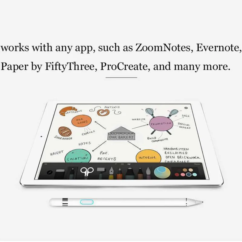 Превосходный емкостный стилус для сенсорного экрана, два цвета, для IPad Pro 11, 12,9, 10,5, 9,7, Mini 5, для huawei, для планшета Xiaomi