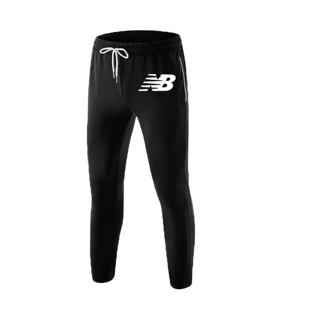 

2020 autumn new men's casual sports pants solid color mid-waist pants jogger brand high quality men's pants pocket white strips