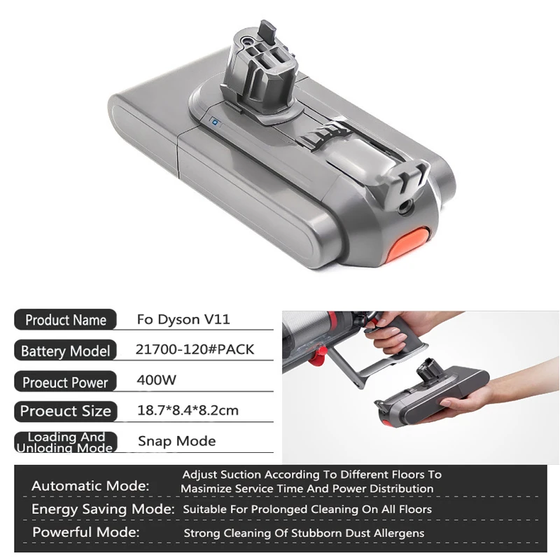 Dyson v11-オリジナルのリチウムイオン掃除機用バッテリー,交換